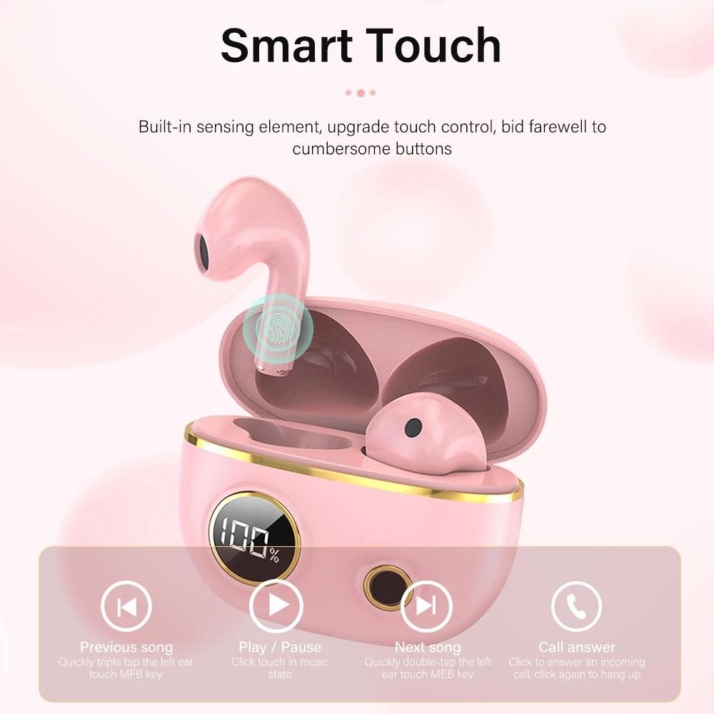 Waterproof 9d Stereo Bluetooth Earphones with Charging Case - Red