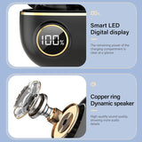 Waterproof 9d Stereo Bluetooth Earphones with Charging Case - Red