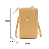 Women Cross Body Phone Purse With Long Strap - Apricot