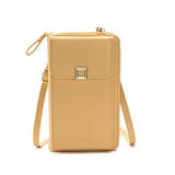 Women Cross Body Phone Purse With Long Strap - Apricot