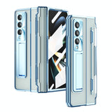 For Samsung Galaxy Z Fold4 5G Phantom Series Folding Case - Blue - Front View