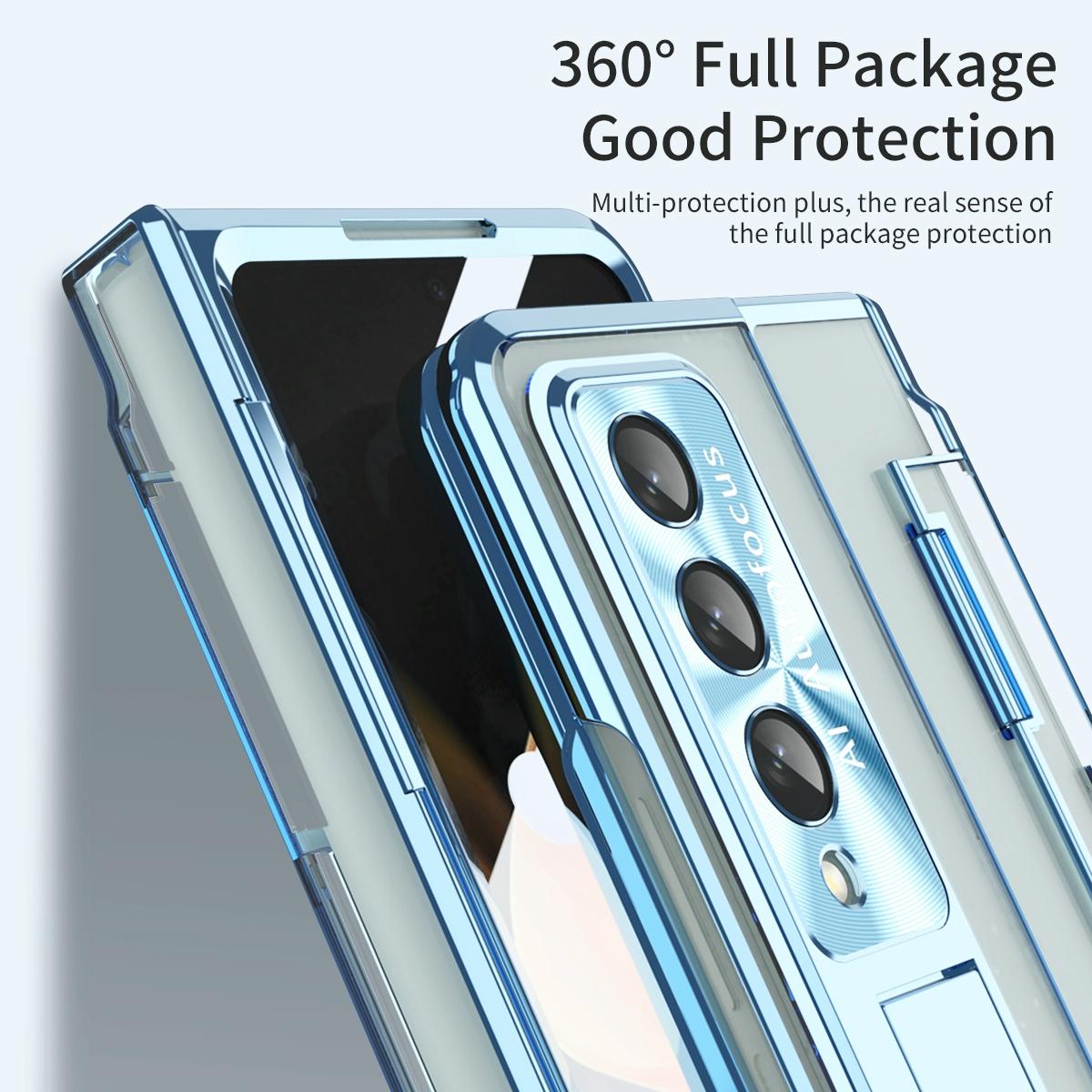 For Samsung Galaxy Z Fold4 5G Phantom Series Folding Case - Blue
