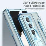For Samsung Galaxy Z Fold4 5G Phantom Series Folding Case - Blue - Top-Down View