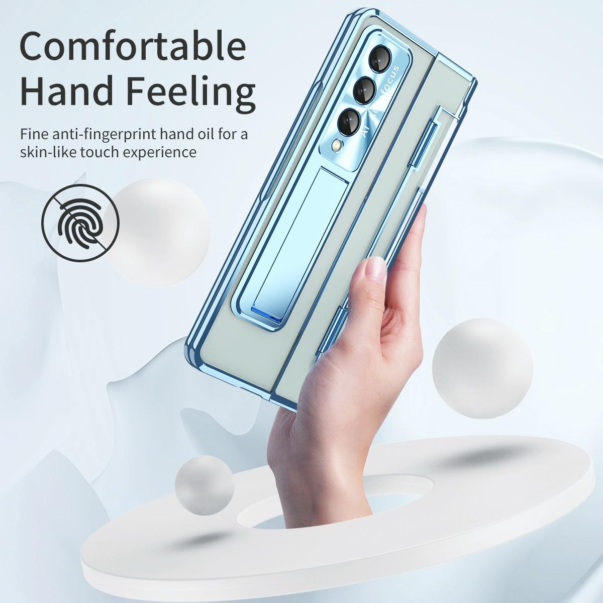 For Samsung Galaxy Z Fold4 5G Phantom Series Folding Case - Blue