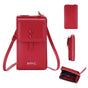 Adjustable Crossbody Phone Bag With Multi Card Slots - Claret
