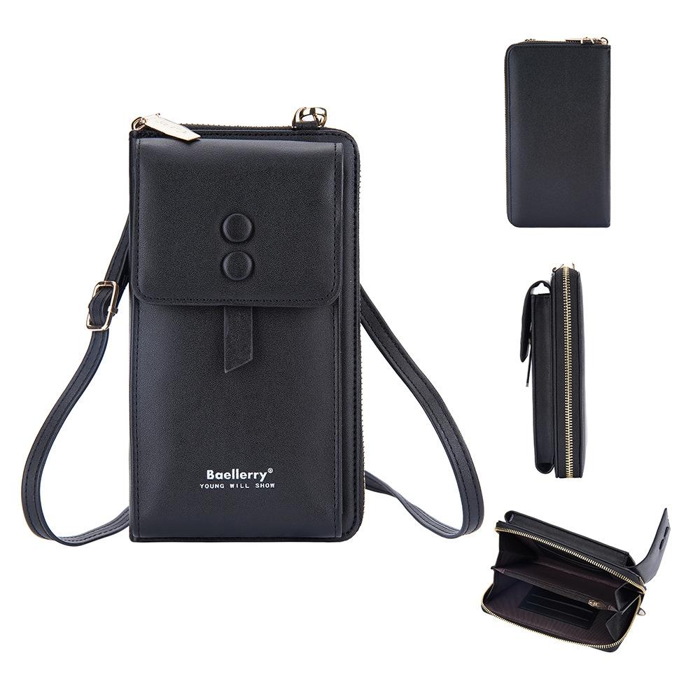 Adjustable Crossbody Phone Bag With Multi Card Slots - Claret