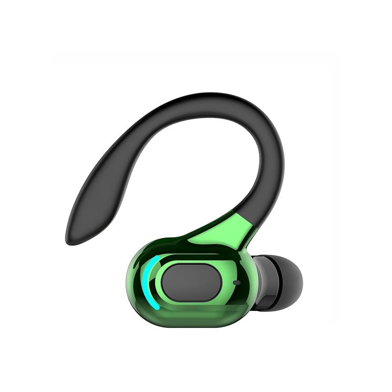 Wireless Sports Earphones - F8 Bluetooth 5.1 Ear-mounted Stereo - Black + Green