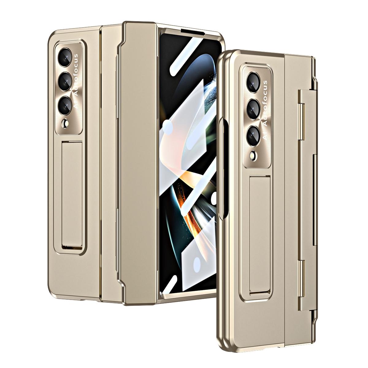 For Samsung Galaxy Z Fold4 5G Folding Case With Integrated Hinge - Blue
