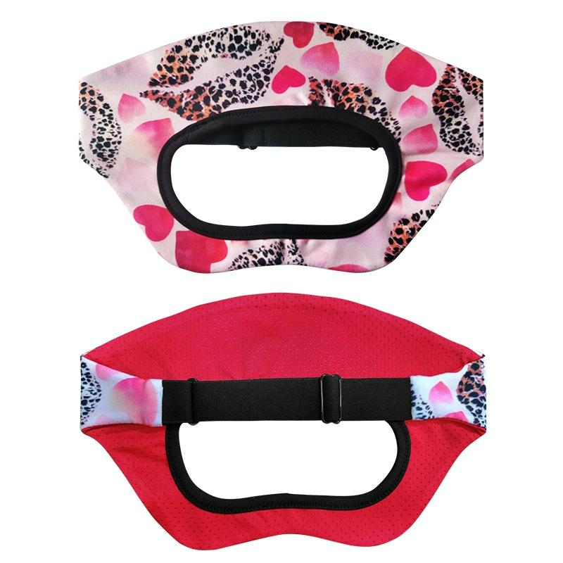Breathable Vr Eye Mask - Sweatproof - Black White Flower