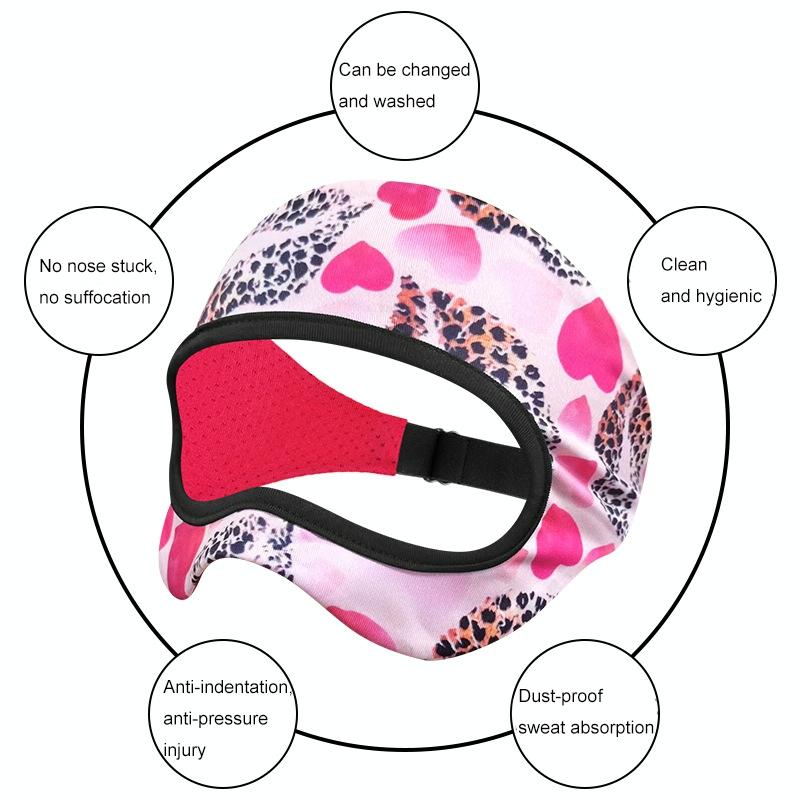 Breathable Vr Eye Mask - Sweatproof - Black White Flower