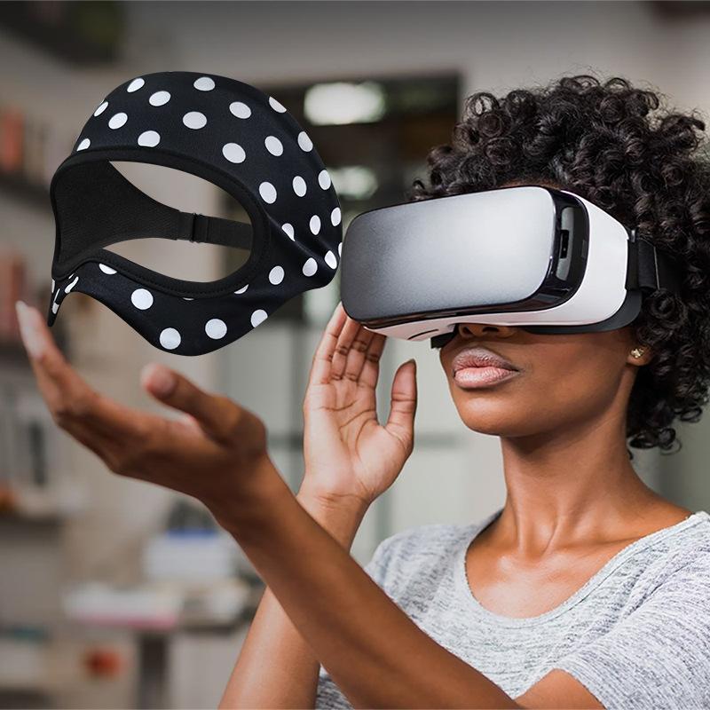 Breathable Vr Eye Mask - Sweatproof - Black White Flower