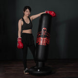 Adult Inflatable Vertical Boxing Column - 1.6M Non-Tumbler Sandbag - Boxer - Close-Up Angle