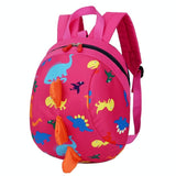 Durable Dinosaur Backpack for Kids - Lost Proof - Dark Blue - Front View