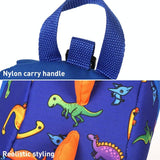 Durable Dinosaur Backpack for Kids - Lost Proof - Dark Blue - Top-Down View