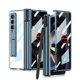 For Samsung Galaxy Z Fold4 5G Magnetic Privacy Case - Foldable - Black - Front View