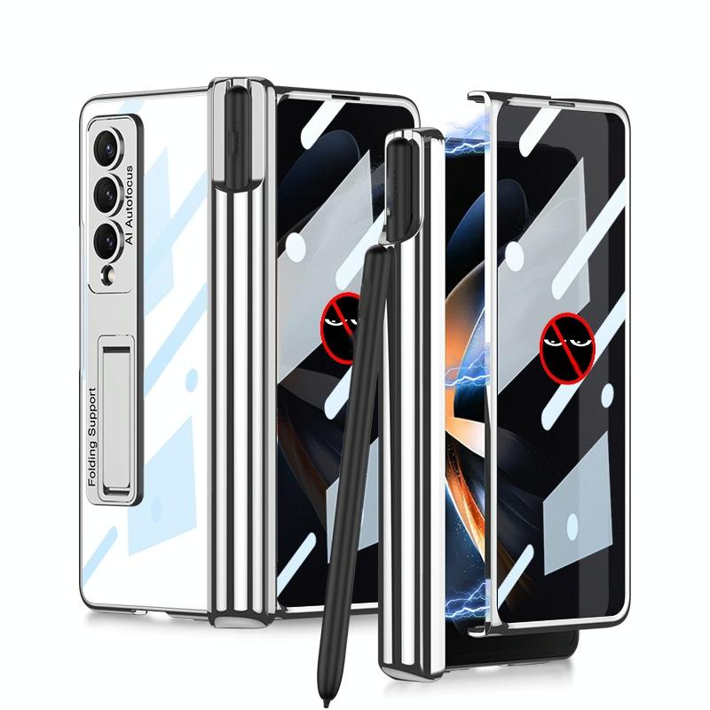 For Samsung Galaxy Z Fold4 5G Magnetic Privacy Case - Foldable - Black