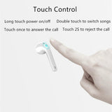 Wireless Bluetooth Earphones - Tws8 - Red - Rear View