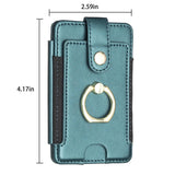 Metal Ring Card Bag Sticker For Mobile Phones - Blue
