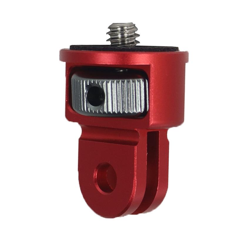 Universal Tripod Adapter for Action Cameras - 1 / 4 Inch Screw - Red Black
