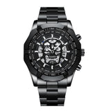 Waterproof Luminous Skeleton Watch - 30m - Full Gold Black Gold Nail - Extra Image