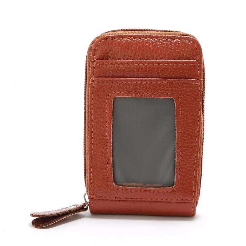 Woven Mini Coin Purse For Ladies Student Id & Card Holder - Khaki