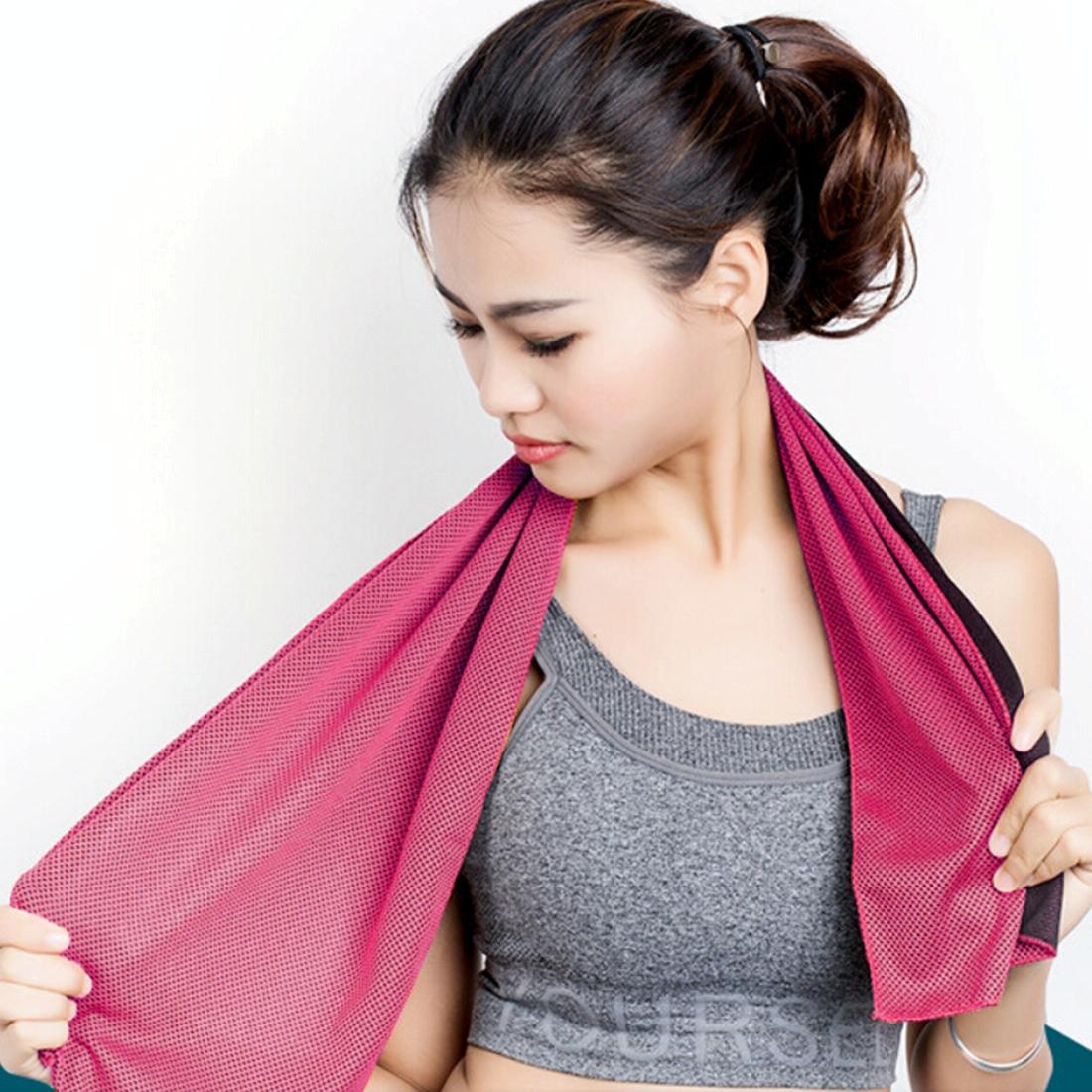 2-pack Enduring Ice Towels - Microfiber Fabric 30*100cm - Ideal for Gym and Sports - Burgundy
