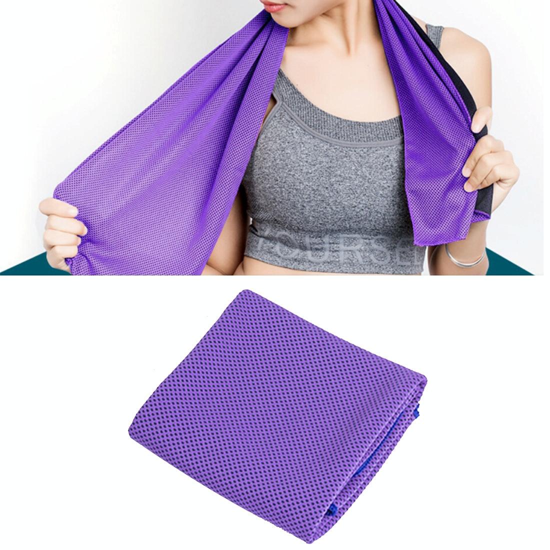 2-pack Enduring Ice Towels - Microfiber Fabric 30*100cm - Ideal for Gym and Sports - Burgundy
