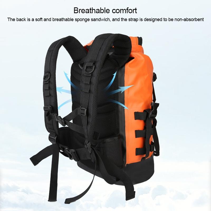 Waterproof Upstream Storage Shoulder Bag L For Mountaineering - Orange