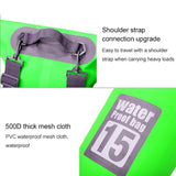 Waterproof Dual Shoulder Dry Bag 50L Capacity - Orange - Top-Down View