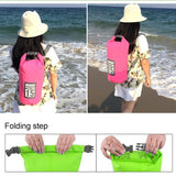 Waterproof Dual Shoulder Dry Bag 50L Capacity - Orange - Close-Up Angle