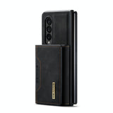 For Samsung Galaxy Z Fold4 5G Multi-Card Phone Case - Fits Dg.Ming M2 Series - Black - Front View