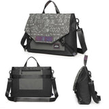Anti-drop Crossbody Laptop Bag - 16 Inch Airbag Design - Pure Black