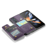 For Samsung Galaxy Z Fold4 5G Leather Rfid Phone Case - Purple - Extra Image
