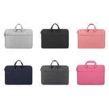 Waterproof Laptop Handbag - Large Capacity Shock-Absorbing - Fits 14.1-15.4 Inches - Deep Sky Gray - Side View