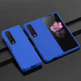 For Samsung Galaxy z Fold4 5G Smooth Skin Phone Case with Big Hole Fuel Injection - Purple - Low Angle