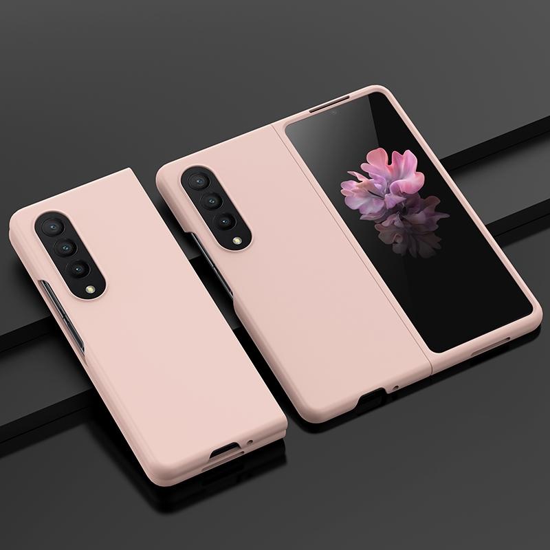 For Samsung Galaxy z Fold4 5G Smooth Skin Phone Case with Big Hole Fuel Injection - Purple