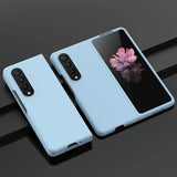 For Samsung Galaxy z Fold4 5G Smooth Skin Phone Case with Big Hole Fuel Injection - Purple
