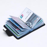 3 Pcs Upgraded Card Bag Transparent Business Card Holder With 12 Slots - Black