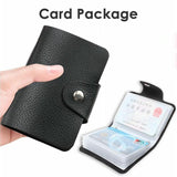 3 Pcs Upgraded Card Bag Transparent Business Card Holder With 12 Slots - Black