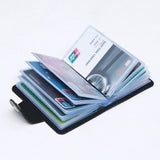 3 Pcs Upgraded Card Bag Transparent Business Card Holder With 12 Slots - Black