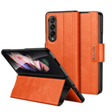 For Samsung Galaxy z Fold4 5G Magnetic Snap Leather Flip Case - All-inclusive - Blue - Extra Image