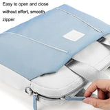 Portable Messenger Bag for Laptops - Apple Huawei Xiaomi Basne - Ladder Tape Light Blue + Gray Pu Power Package - Rear View