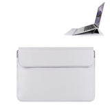 Leather Laptop Liner Bag - 14.1-15.4 Inches with Stand Function - Cowhide Yellow With Bag