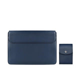 Leather Laptop Liner Bag - 14.1-15.4 Inches with Stand Function - Cowhide Yellow With Bag