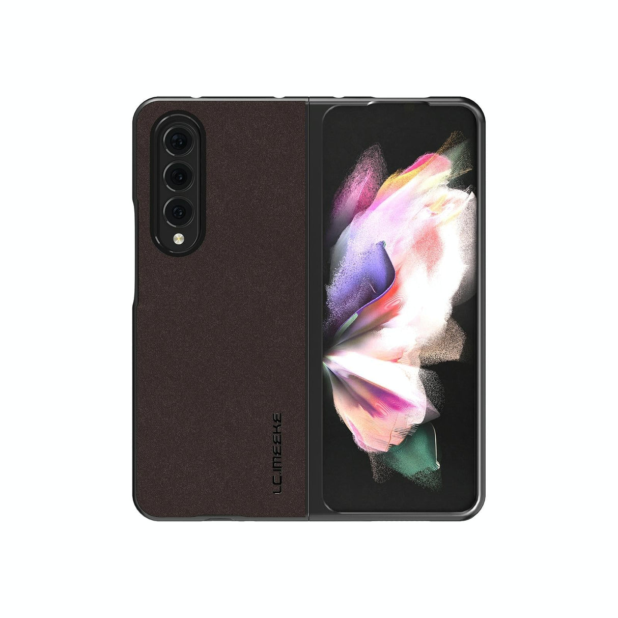 For Samsung Galaxy Z Fold4 5G Leather Shockproof Case - Brown