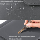 Waterproof Elastic Button Laptop Handbag - Pu Material - Navy - 15.4/16 Inch