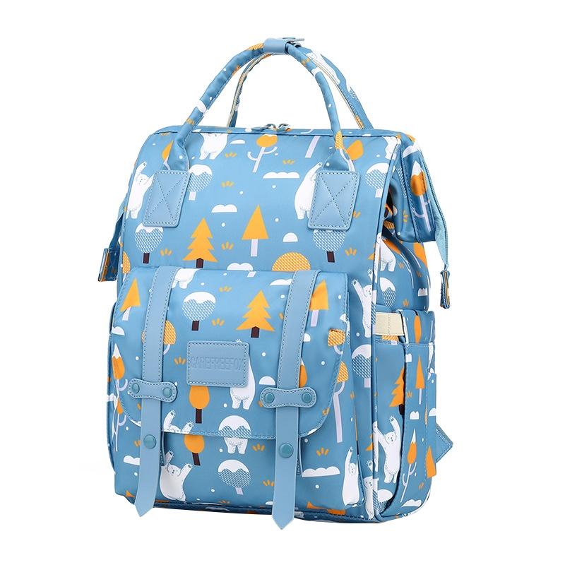 Convertible Diaper Bag Backpack for Baby Care - Cartoon Bear