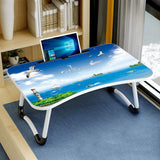 Adjustable Folding Laptop Desk with Non-slip W-shaped Legs - Portable and Compact - Hcb5116E - Front View