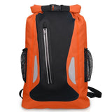 25L Outdoor Waterproof Dual Shoulder Strap Dry Bag Pvc Barrel Design - Orange
