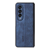 For Samsung Galaxy z Fold4 5G Embossed 3d Skin Texture Phone Case - Sleek Design - Brown